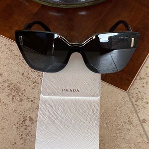 Prada Black Plastic Sunglasses